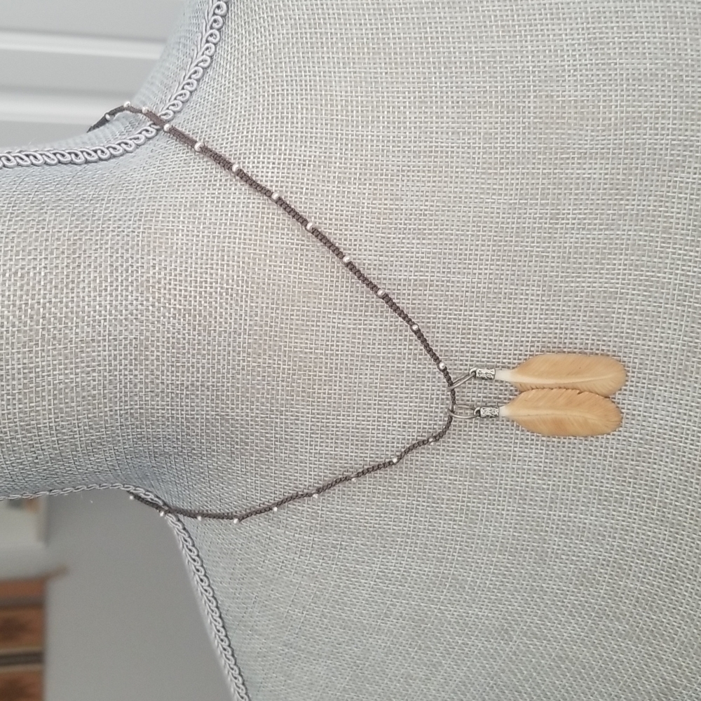 Two feathers necklace - Picture 10 of 13